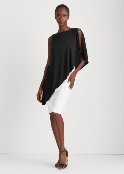 Women's Ralph Lauren Asymmetrical Cape Dresses | 184960SYW